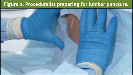 Proceduralist preparing for lumbar puncture. Gender Bias