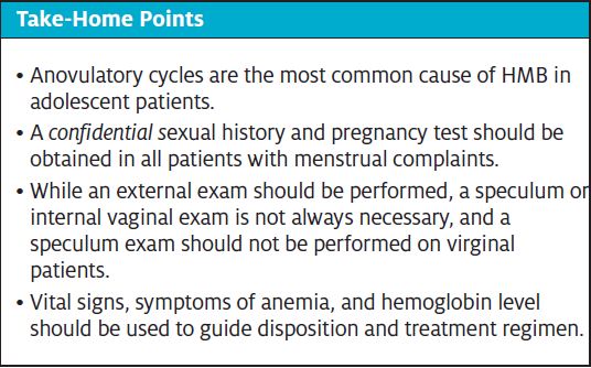 Take Home Points for Heavy Menstrual Bleeding