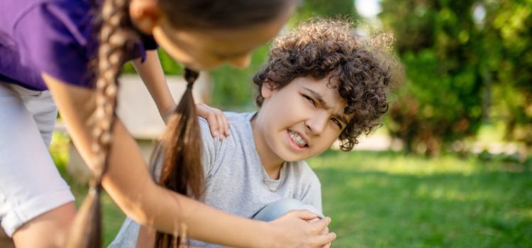 A 10-Year-Old Boy Who Twisted His Knee in the Backyard