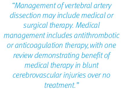 Dizziness - Vertebral artery dissection