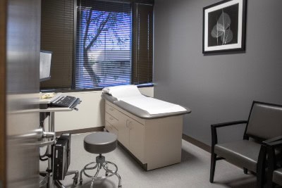 Interior of doctor's office waiting room