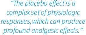 Placebo Effect can product analgesic effects quote