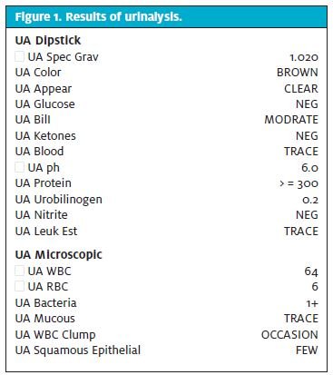 Score of flank pain and dysuria at different time points.